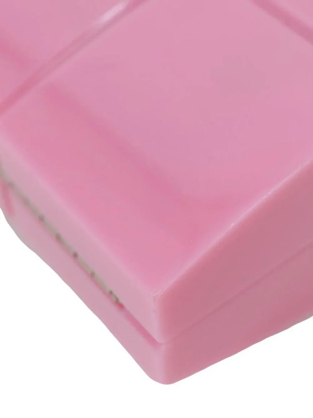 Chanel  Minaudiere Choco Bar Leather Clutch Pink